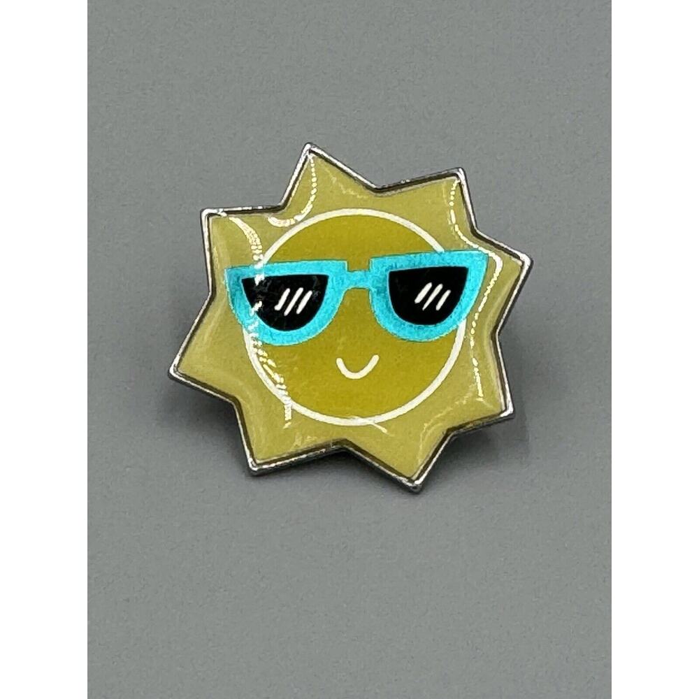 Hallmark Sun With Light Green Sunglasses Lapel Pin